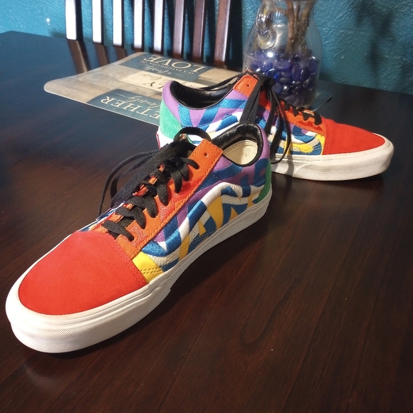 Vans Men's 9.5 Old Skool Statement Multi Block Sneakers Casual Shoes Bla… - Picture 8 of 11